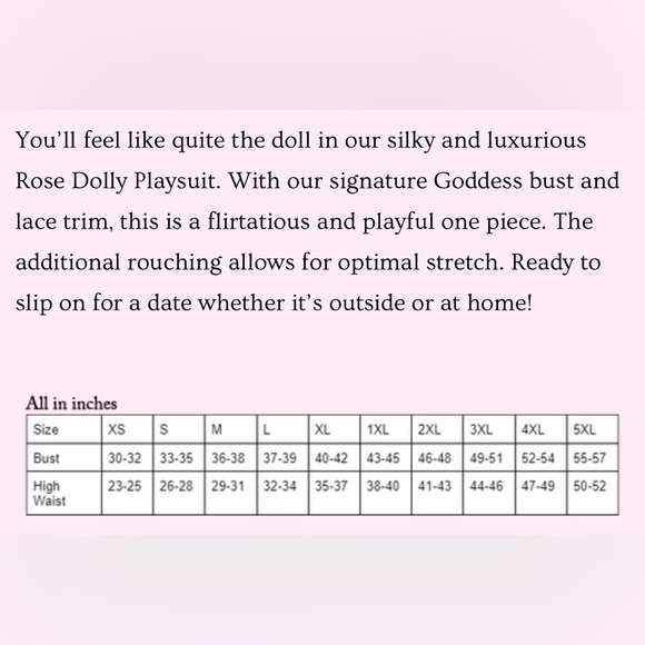 Rose babydoll lace trim romper - Picture 7 of 7